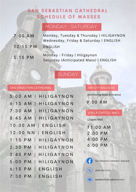 bacolod cathedral mass schedule today